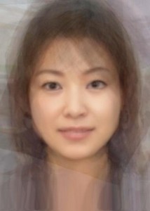 Facial composite of average Japanese female.